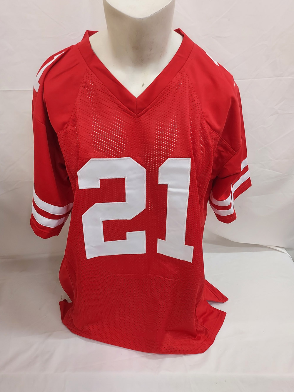 NFL San Francisco 49ers Frank Gore #21 Autographed Jersey Signed Size XL Red